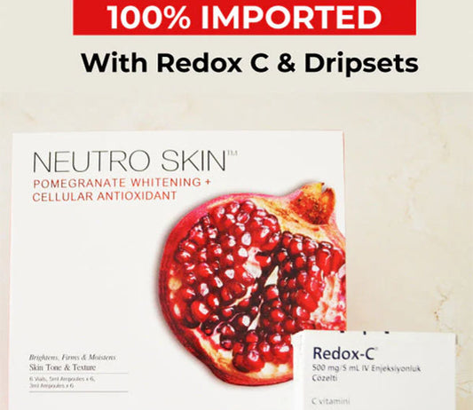 Neutro Skin Pomegranate Whitening Injection With Redox C (24 Vials) | 6 session | Complete Package