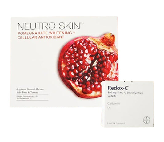 Neutro Skin Pomegranate Whitening Injection With Redox C (24 Vials) | 6 session | Complete Package