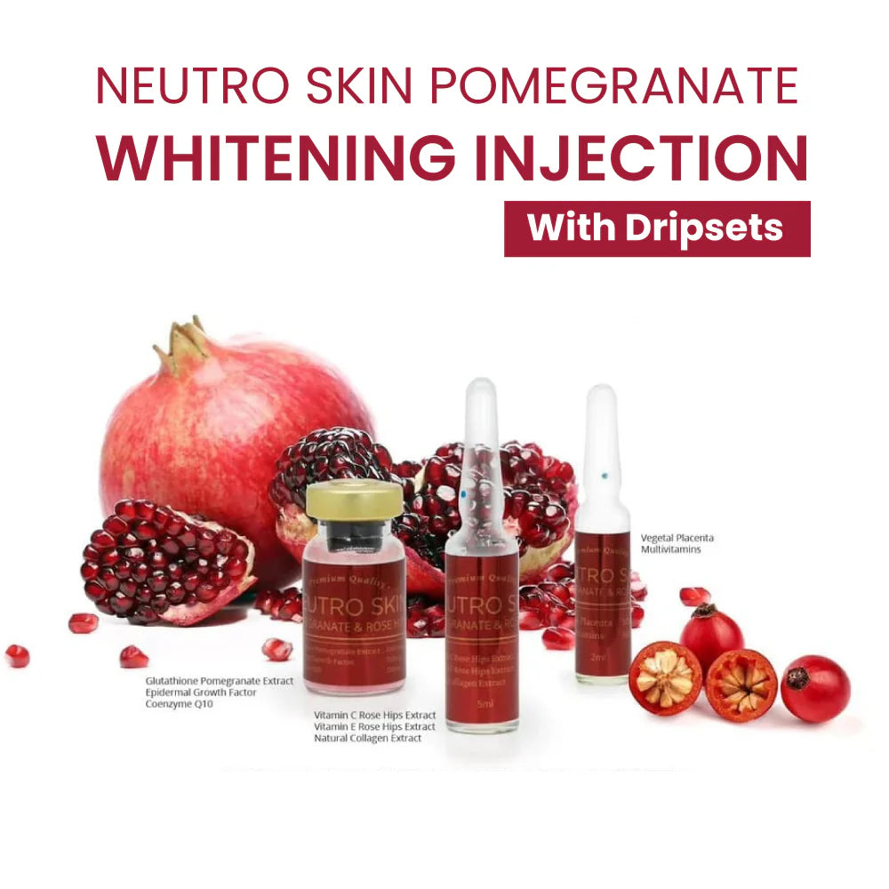 Neutro Skin Rose Hips Whitening Injection + Dripsets - Complete Package - The Skin Lab